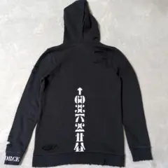 JASSIE ジャッシー パーカー 黒 クラッシュ ダメージ レディース Y2K