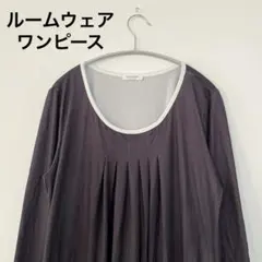 EKOUAER【M】ルームウェア ワンピース 花柄 オシャレ かわいい ゆったり