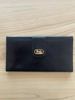 オールドセリーヌCELINE 馬車金具 長財布 ブラック レザーのサムネイル