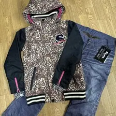 SiROPヒョウ柄 スノーボードウェアM Kicks スノーボードパンツ S