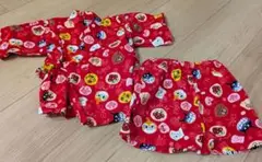 ベビー　 甚平 お祭り　花火大会　 アンパンマン 赤色　80