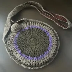 ★円形オリーブグリーンポシェット/ショルダーバッグ