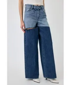 【新品 未使用】マウジー　MOUSSY デニムパンツ ブルー サイズ1のサムネイル