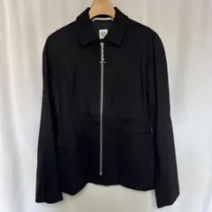 HERMES シェーヌダンクル ヘンプ ジャケット 黒 34 エルメス ジップのサムネイル