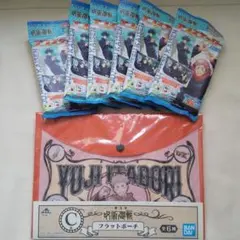 呪術廻戦  フラットポーチ+ デコステッカー6枚セット