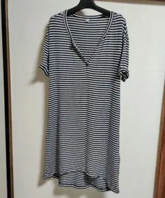 UNIQLO ボーダー チュニック 半袖 Mサイズ　ロングTシャツ