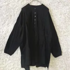 新品　ピンタックフリルブラウス　ブラック　フリーサイズ　エーアイシー