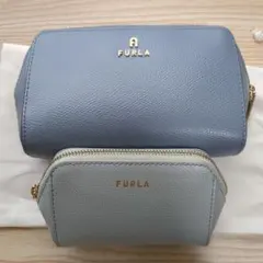 FURLA 青 ポーチ