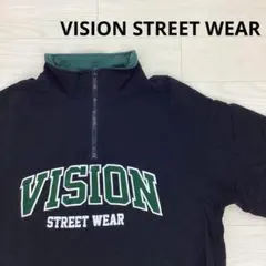 VISION STREET WEAR 半袖ハーフジップTシャツ