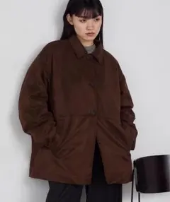 【forksy.】ヴィンテージライク中綿入り衿付きカーコート