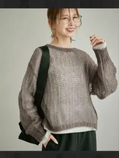 新品未使用　ロペピクニック　シアーモヘア混ニットプルオーバー