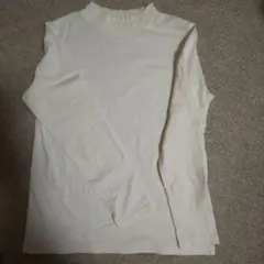アイボリー フリルネック Tシャツ M