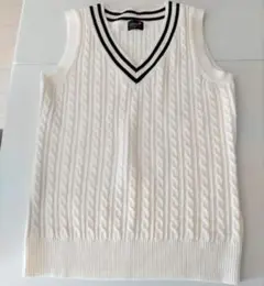 OPST ケーブルニット スクールベスト M ホワイト
