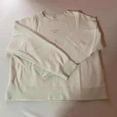 裏起毛　リブデザイン スウェット Mサイズ クリーム色