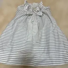 UNITED ARROWS ストライプ リボン付きブラウス