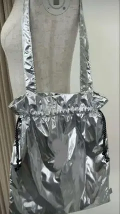 新品未開封♡BabyStyleLABドローイングバッグ メタリックシルバー M