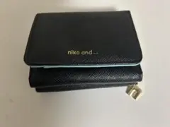 niko and ... 三つ折り財布 黒