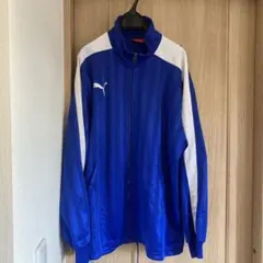 ム　PUMA ストライプジャケット Lサイズ 青