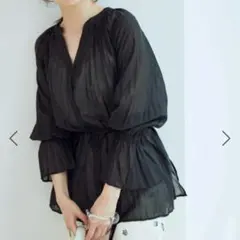 3WAYワッシャーシアープリーツブラウス