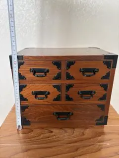 木製収納箱 金具付き　小物入れ