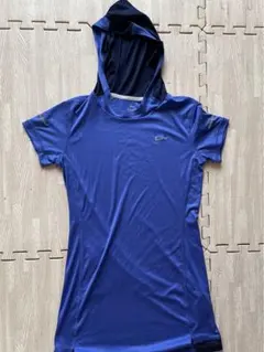 Nike DRI-FIT フード付きTシャツ 青(レディース)