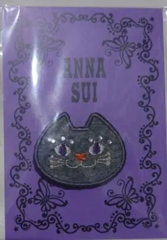 【新品未使用】ANNA SUI　 猫バッジ　 グレー