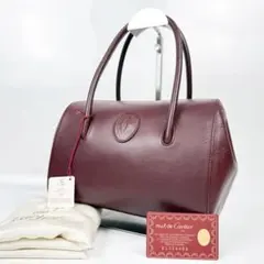 Cartier カルティエ マストライン スエード ボストンバッグ ボルドー