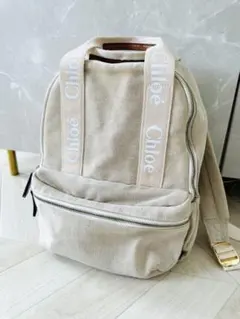 【レア】限定値下げChloeクロエキッズバックパックリュック ピンクロゴテープのサムネイル