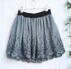 【axes femme】お花シフォンのふんわりスカート