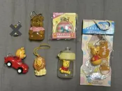 くまのプーさん　レトロ　キーホルダー　6点セット