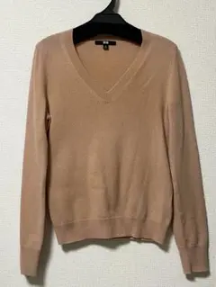 ユニクロUNIQLOカシミヤセーターXSサイズサーモンピンクニット