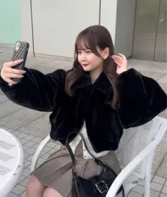 【nui nullu】2WAYショートファージャケット