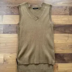 INGNI リブ編み ノースリーブセーター ブラウン