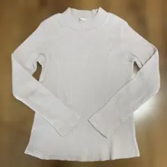 GU 130 薄ピンク　ハイネックリブカットソー