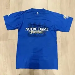 adidas NOTRE DAME Tシャツ ブルー S 青　アメフト　バックのサムネイル