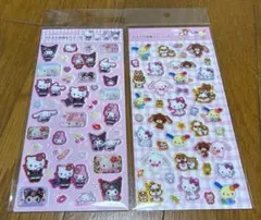 サンリオ　ラメ入り樹脂もりシール　2枚セット　平成コギャル