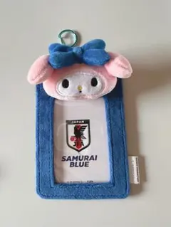 マイメロディ サムライブルー パスケース トレカケース　サッカー日本代表