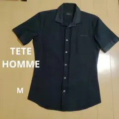 TETE HOMME 半袖シャツ M 黒　平成お兄系のサムネイル