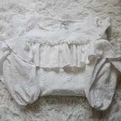 grl tu786 ホワイト フリル ノースリーブ ワンピース