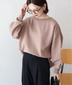 【WEB限定】袖タックコクーンポンチプルオーバー