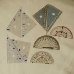 三角定規 分度器 定規 各3セット