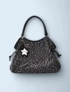 Badblue ヒョウ柄ショルダーバッグ 星型チャーム付き