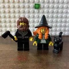 LEGO ミニフィグ ハロウィン　魔女　黒猫