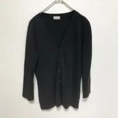 PATTERN Vネックニットカーディガン ブラック M レディース シンプルのサムネイル