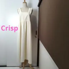 Crisp クリスプ　フラワーエンボスフリルワンピース　フリー