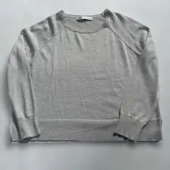 ZARA ラメニット 長袖 シルバー S ゆったりニット　ザラ