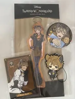 ツイステ、ラギーブッチ、缶バッジ、セットラバーキーホルダー、カード、キーホルダー