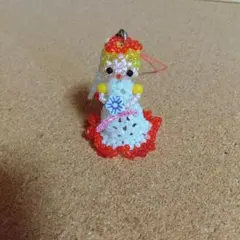 ビーズ人形ストラップ　お嫁さん　お姫様　キーホルダーお付けします