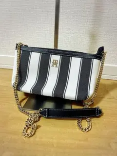 【週末値下げ】TOMMY HILFIGER チェーンショルダー ストライプ