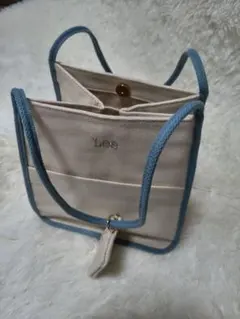 Lee ショルダーバッグ ベージュ/ブルー